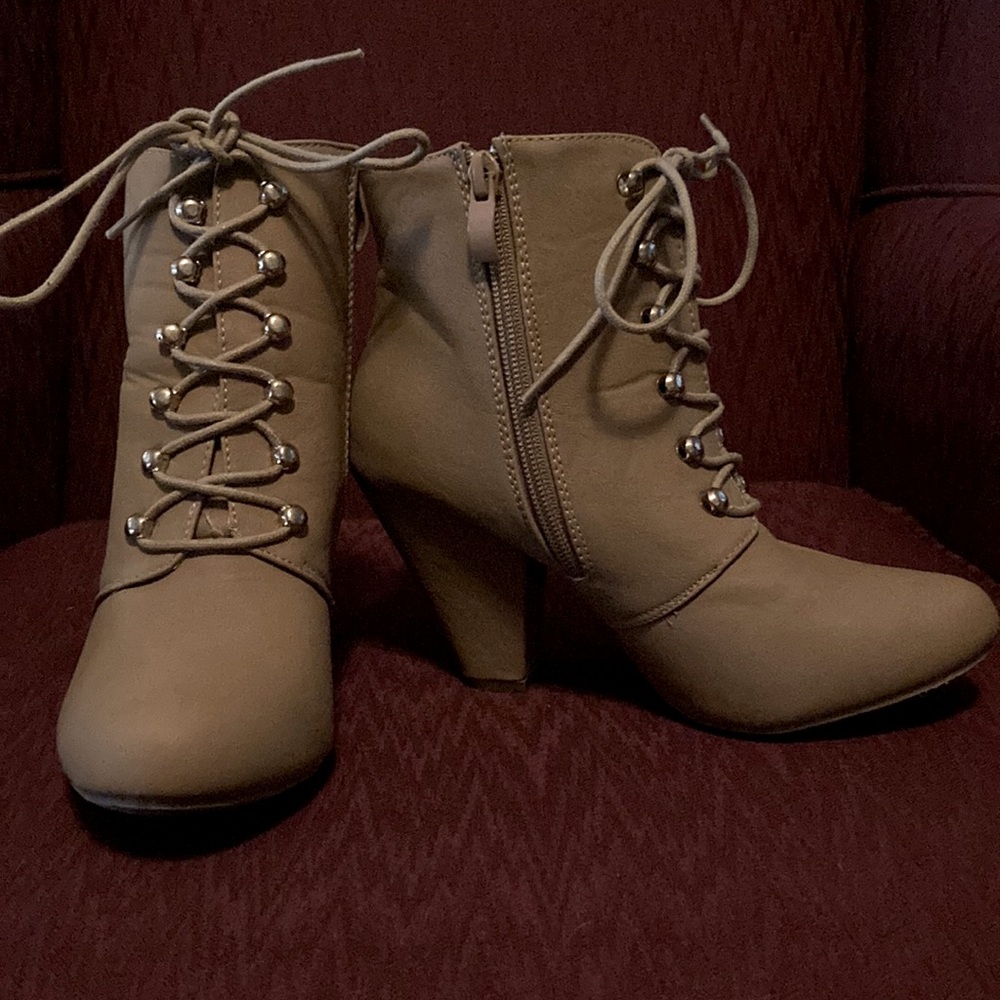 Tan ankle boots